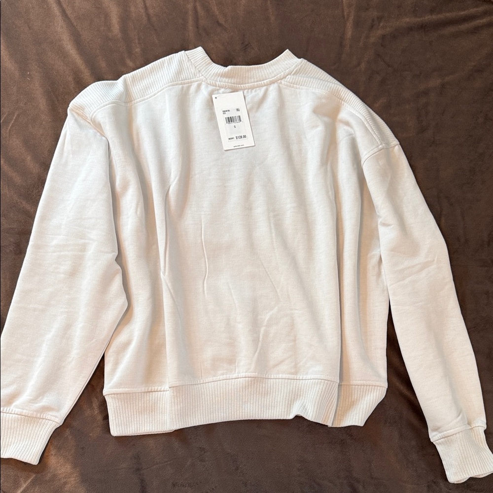 Splendid Ribbed Crewneck Long Sleeves Ribbed Cuffs and Hem Sweatshirt R13A - Picture 3 of 13